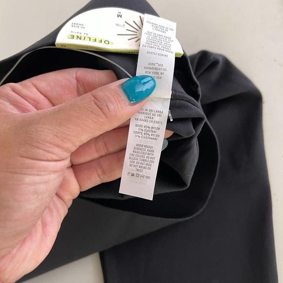 NWT Offline by Aerie (M) Short 7/8 Leggings Hi-Rise Black - Picture 7 of 9